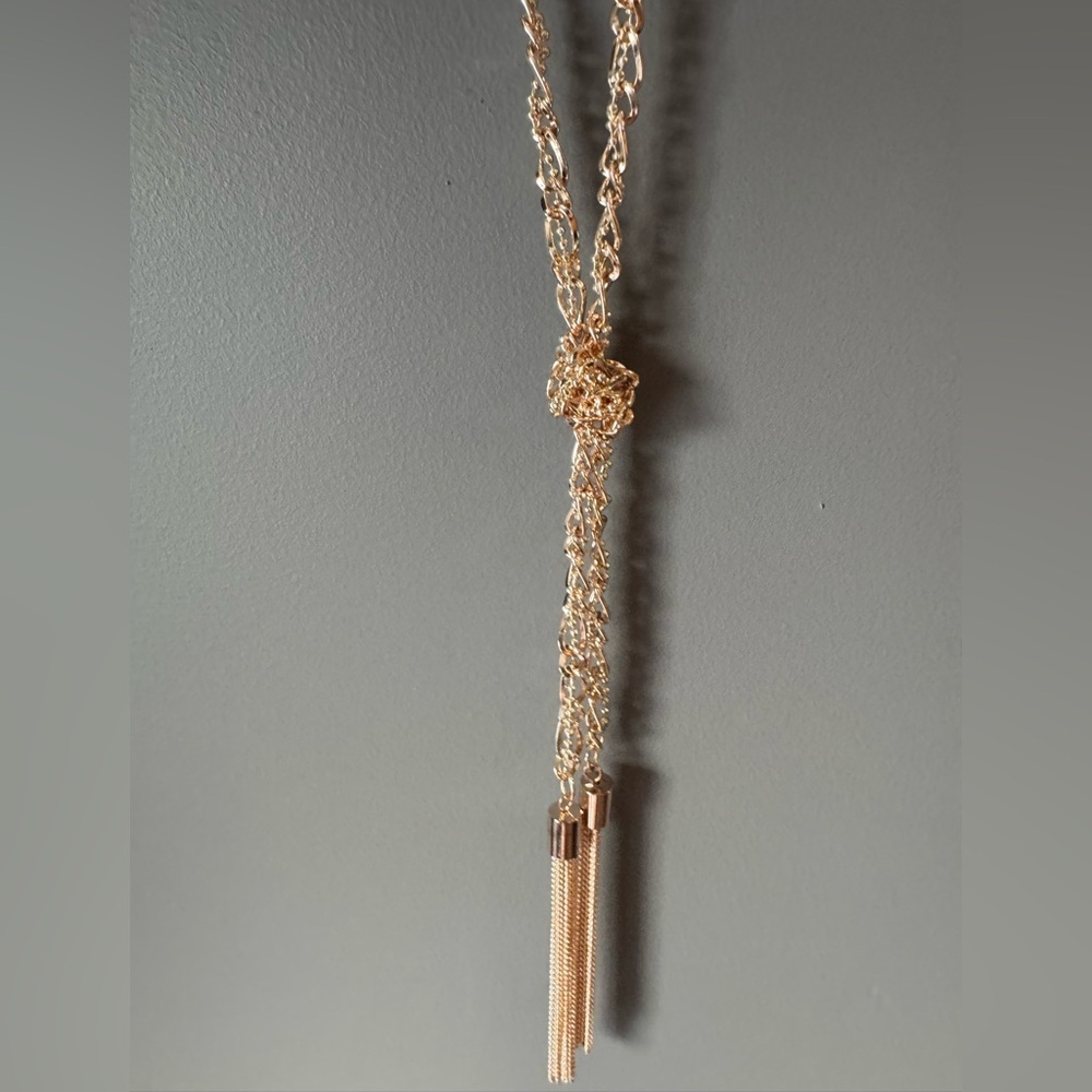 NWT Guess Gold and Silver Tassel Necklace